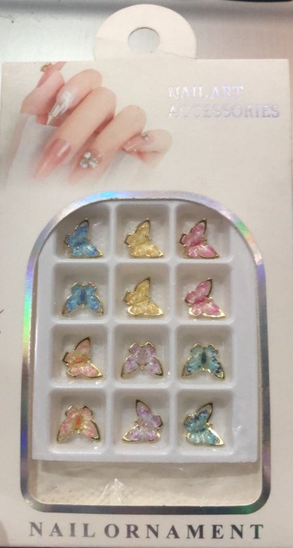 PERLE - Butterfly Nail Art Charm 3D Ornament